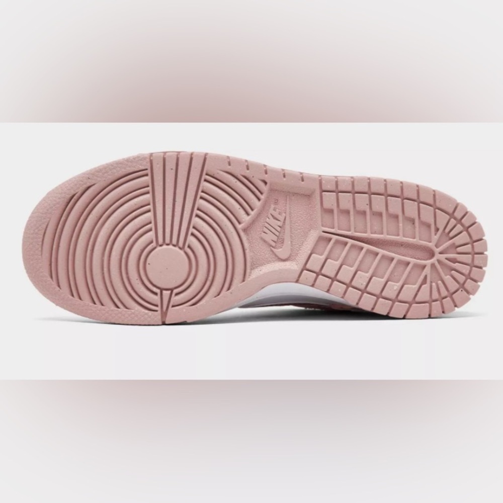 UGC BIG KIDS' NIKE DUNK LOW SNEAKERS Pink Glaze/White/Pomegranate Sz 4Y - Picture 6 of 11